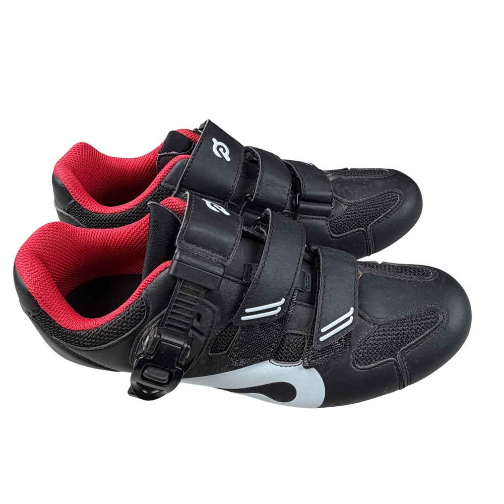Peloton Cycling Shoes Black Red PL-SH-B-40 Indoor Spin Bike Cleats Men 7 Women 9